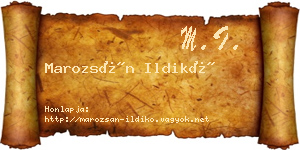 Marozsán Ildikó névjegykártya