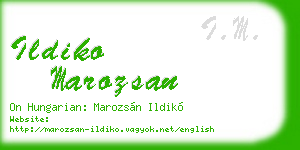 ildiko marozsan business card