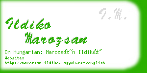 ildiko marozsan business card